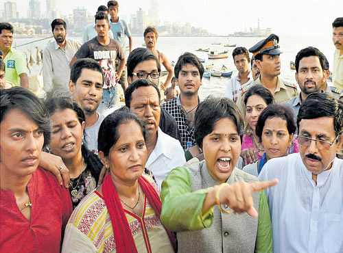 RIGHTFUL ENTRY: Activist Trupti Desai at a protest to oppose the ban on women's entry to the Haji Ali Dargah in Mumbai. Desai has emerged at the forefront of a growing campaign for gender equality in religion. PTI
