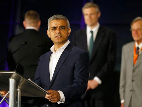 The 45-year-old is the third person to become the elected mayor of London, after fellow Labour politician Ken Livingstone and Conservative Boris Johnson. File photo