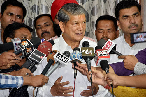 Rawat alleged that his phones and those of his relatives and aides were being tapped. pti file photo