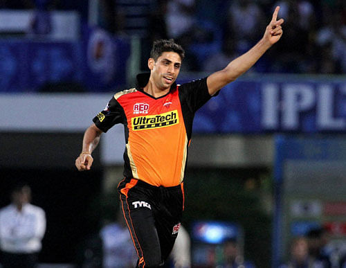 On song: Veteran paceman Ashish Nehra has been exceptional with the new ball for Sunrisers Hyderabad. PTI