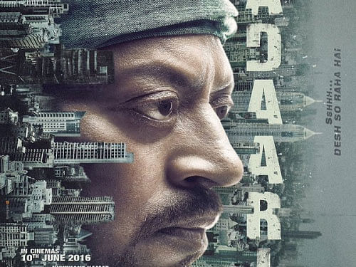 The poster shows the 49-year-old actor sporting an intense look. The tagline of the film is "Sshhh... Desh so raha hai". Image: Movie poster