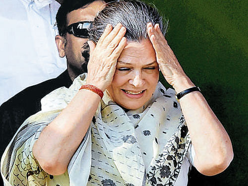 On the edge: Sonia Gandhi