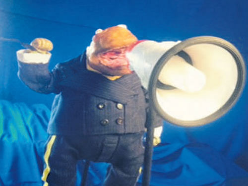 Mr Potato, a puppet from Berlin, will sing at the fusion puppet show on Friday.
