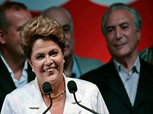 The gathering at the government headquarters followed a chaotic day that saw the Senate vote to impeach President Dilma Rousseff, suspending her from office and abruptly ousting nearly her entire government, a move she branded 'a coup'. Reuters file photo