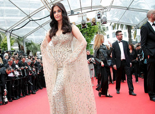 Actress Aishwarya Rai Bachchan poses for photographers upon arrival at the screening of the film Ma Loute (Slack Bay) at the 69th international film festival, Cannes, southern France. PTI