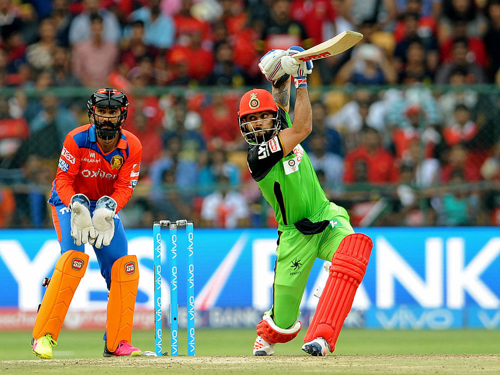 For the record, RCB rode on a record 229-run partnership (97 balls) between de Villiers and Kohli for the second wicket to amass 248 for three after being put into bat first at the packed Chinnaswamy stadium. PTI File Photo.
