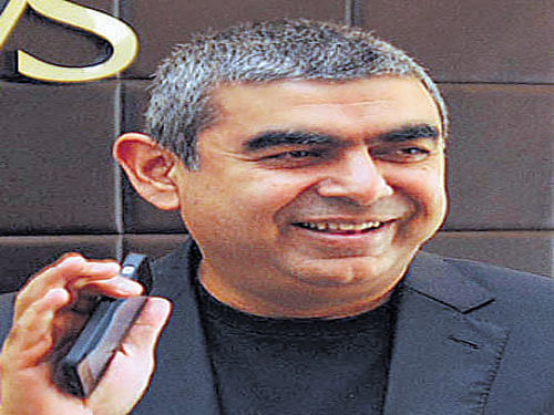 Sikka, who became Infosys CEO and MD in 2014, took home a package of Rs 4.56 crore during the fiscal 2015. The Infosys board decided to extend his tenure by two years till March 2021. File Photo.