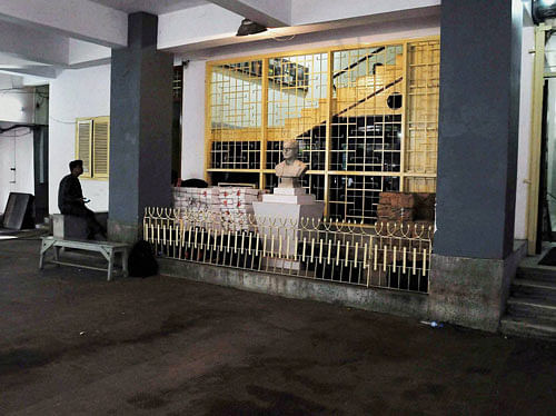 CPI(M) State headquarter wears a deserted after the party's defeat in West Bengal Assembly elections, in Kolkata on Thursday. PTI Photo