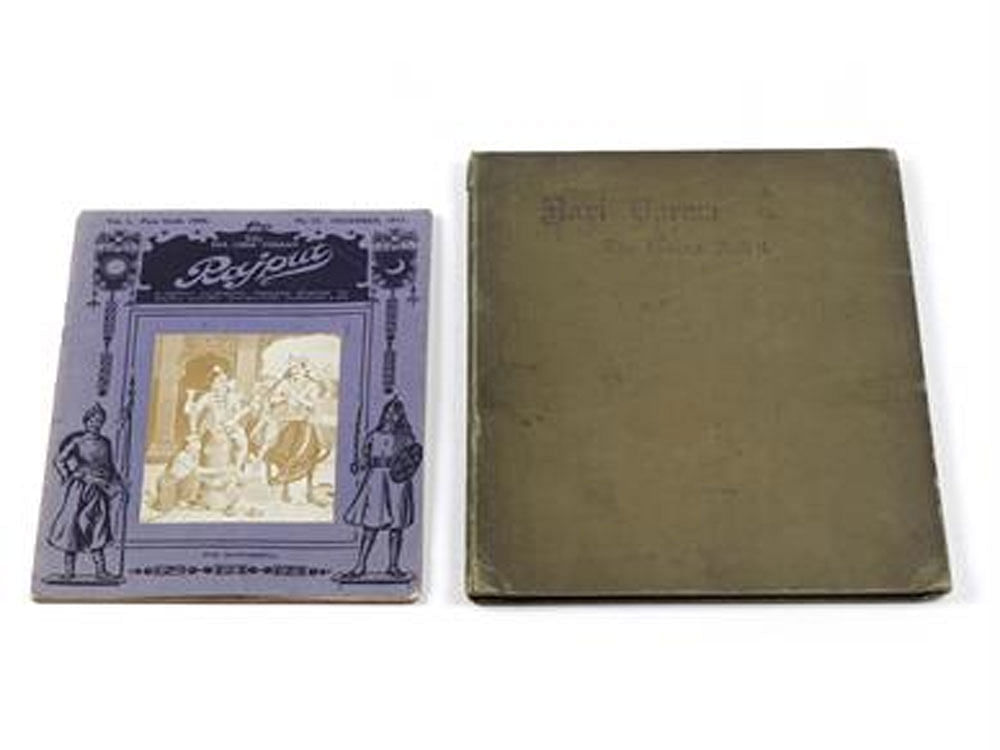 One of the earliest books on Raja Ravi Varma and a magazine from 1911, sold at Rs 5.96 lakhs nearly 15 times its upper estimate of Rs 40,000 at a recent auction. Image courtesy: Saffronart.com
