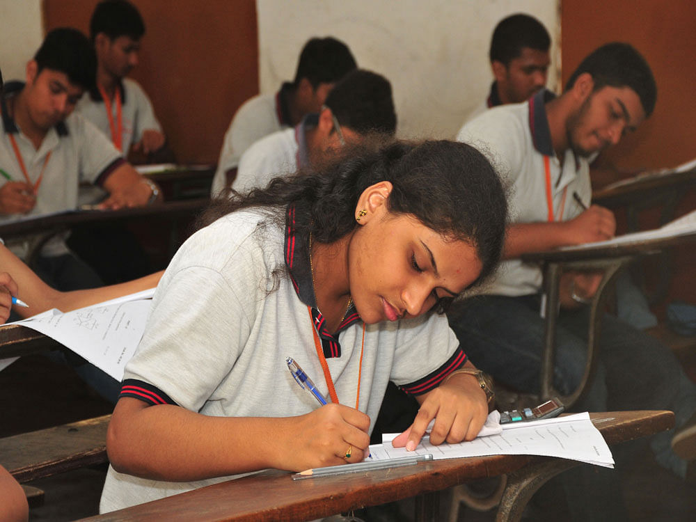The CBSE exams began on March 1 and concluded on April 22. This year, a total of 10,67,900 candidates registered for the Class 12 exam as against 10,40,368 in 2015. DH file photo