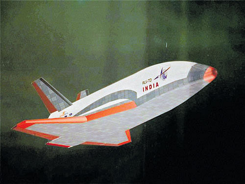 An artist's impression of the India's Swadeshi Space Shuttle, which is read to fly. The shuttle is being given finishing touches at Sriharikota. PTI file Photo / ISRO