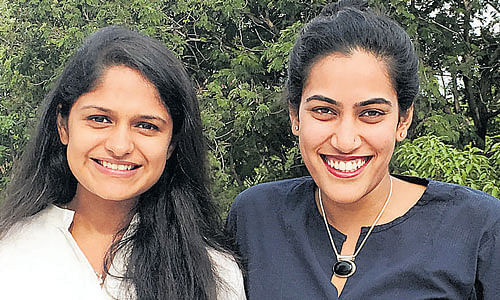 (From left) Nikhita Giridhar and Nivi S Murthy