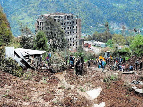 Ten labourers were killed and five others injured after landslide hit Chakrata area of the district in the wee hours today. PTI photo for representation only
