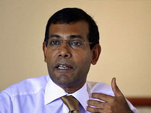 former President of Maldives Mohamed Nasheed, AP file photo
