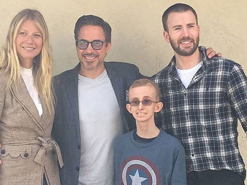 Actress Gwyneth Paltrow brought Captain America, Chris Evans and Ironman Robert Downey Jr, together to meet Avengers fan battling cancer. Courtesy: Twitter