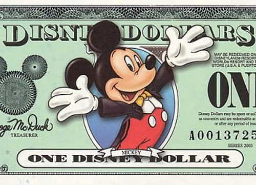 Mickey was featured on the dollar bill while Goofy was on the USD 5 and Minnie Mouse was on the $10.  Image courtesy: twitter