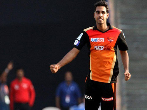 Sunrisers Hyderabad swing bowler Bhuvneshwar Kumar feels it would be a tough task for his team to counter the marauding Royal Challengers Bangalore batsmen when the two teams clash in the final tomorrow. Photo Twitter