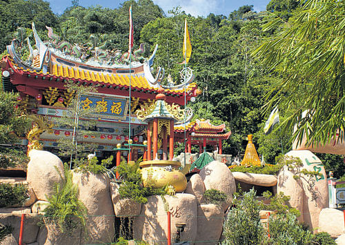 Forest retreat: The Foo Ling Kong Temple captures Taoism's harmony with nature. (Photo by authors)