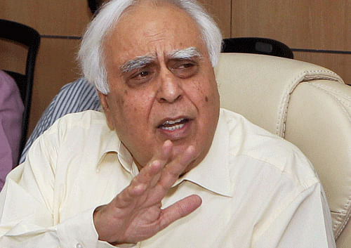 'I don't understand what the celebrations are for when the entire country is going through an agrarian crisis,'Sibal told reporters here. PTI FIle photo