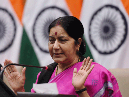 'I have spoken to Shri Rajnath Singh ji and Lt Governor Delhi reg attack on African nationals in South Delhi yesterday. They assured me that the culprits will be arrested soon and sensitisation campaign will be launched in areas where African nationals reside,' Swaraj tweeted. PTI file photo