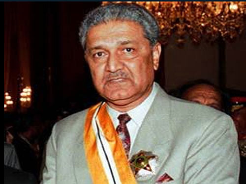 Father of Pakistan's nuclear programme Dr Abdul Qadeer Khan.