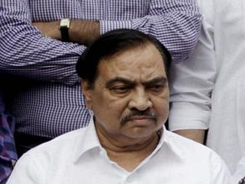 Khadse, a high-profile minister in the BJP-Shiv Sena alliance government in Maharashtra led by Chief Minister Devendra Fadnavis has three charges surrounding him. pti file photo