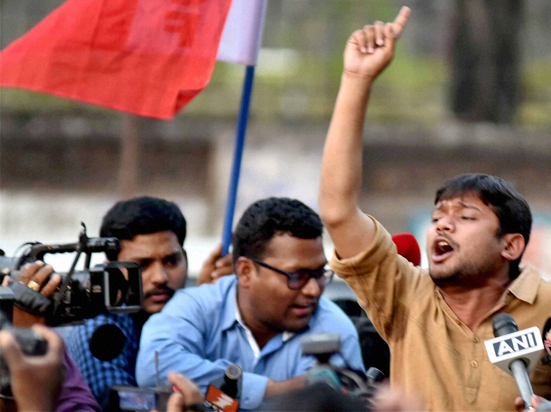 Members of various teachers' associations were protesting at the UGC office on Monday while consultations were on with officials inside when Kumar landed up there to show solidarity with the agitating teachers. PTI file photo