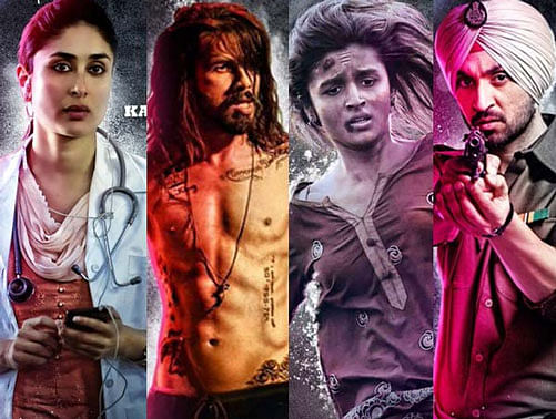 A bench headed by Justice S C Dharmadhikari was hearing a petition filed by Phantom Films, producer of 'Udta Punjab' which is aggrieved by an order of the Revising Committee that suggested changes in the film before its release on June 17. Movie Poster