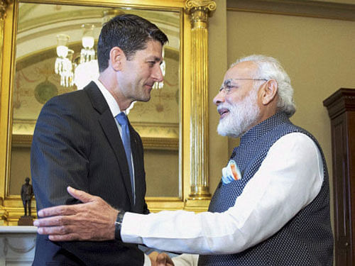 On Wednesday, Modi and Ryan had a one-on-one interaction before the Prime Minister's address. Ryan also hosted a lunch for the visiting leader. A day later, Ryan was all in praise for Modi. PTI file photo