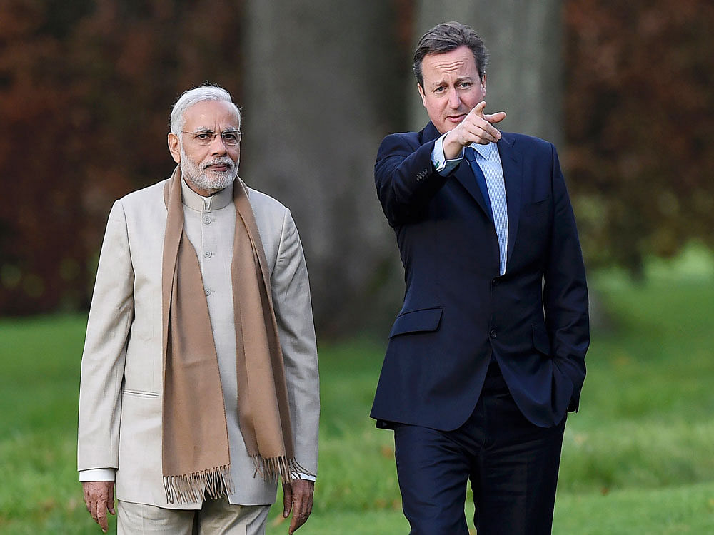 Cameron confirmed Britain's backing for India's membership of the 48-nation Nuclear Suppliers Group (NSG) in a telephone call to Modi yesterday. Reuters file photo