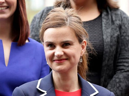 Cox was attacked with a knife and a firearm outside her constituency surgery in the village of Birstall, northern England, on Thursday. Reuters file photo