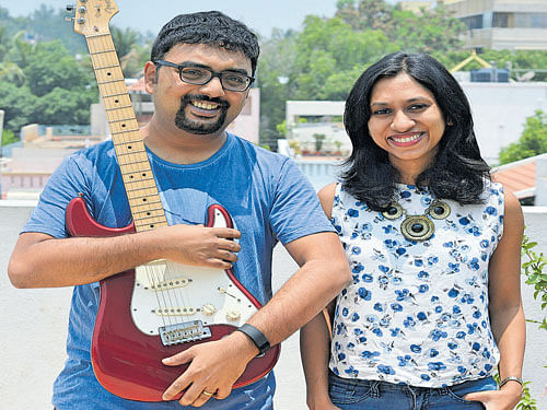 musical duo Bharath Bevinahally and Sneha Sundaram.