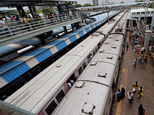 Western Railway services were disrupted due to technical snag in Mumbai on Monday. PTI Photo