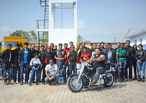 Enthusiastic: The members of Harley Owner's Group.