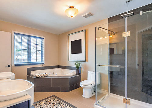Splendid: Sleek fixtures, stylish wood vanities and elegant washbasins can transform your bathroom.