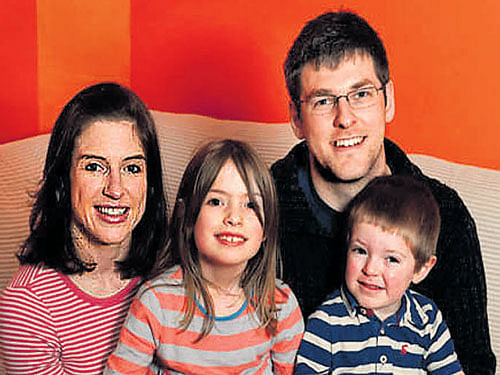 Bryony Tyrell with her family.