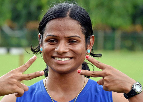 Dutee, who was once suspended from competing for hyperandrogenism (excessive male hormones), timed 11.30 seconds in the heats and an incredible 11.24 in the final to win silver, breaking her own record of 11.33 set at the Federation Cup in April. PTI file photo