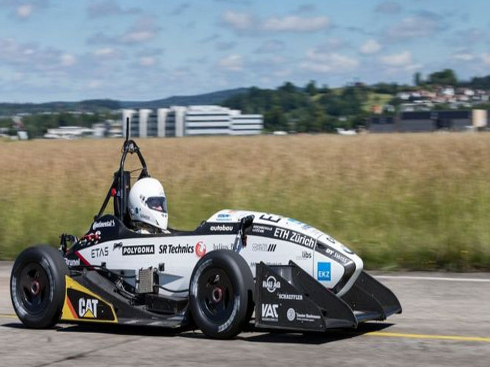 The grimsel electric racing car accelerated from 0 to 100 kilometres per hour (kph) in just 1.513 seconds to set the new world record. Image: Twitter
