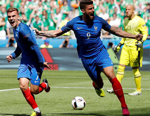 Griezmann fires hosts France into Euro quarters