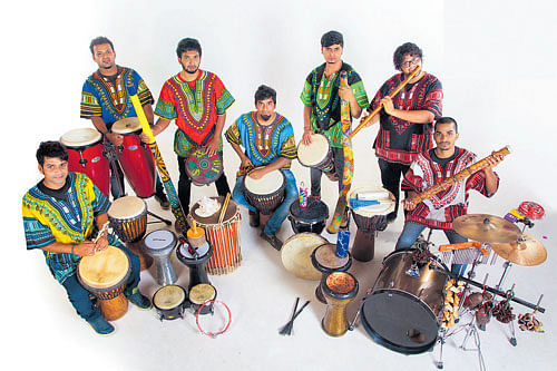 unique presence (From left) Prashant, Ganesh Gani, Adarsh, Ganesh Govindaswamy, Gurudev, Sunil and Prasad from ' Beat Gurus'.