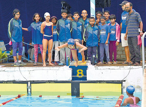 Get set go! New crop of swimmers will look to make a mark when the National Sub-junior Aquatic meet gets underway in Bengaluru on Wednesday. DH PHoto/KISHOR KUMAR BOLAR