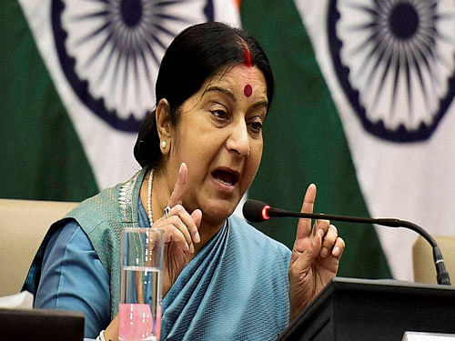 Swaraj said BRICS (Brazil-Russia-India-China-South Africa) was shaping the global discourse significantly to deal with a range of challenges like climate change, poverty alleviation and corruption and that it must also work to eliminate terrorism. PTI File Photo.
