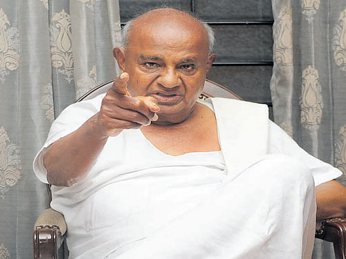 Former Indian Prime Minister H. D. Deve Gowda. DH file photo