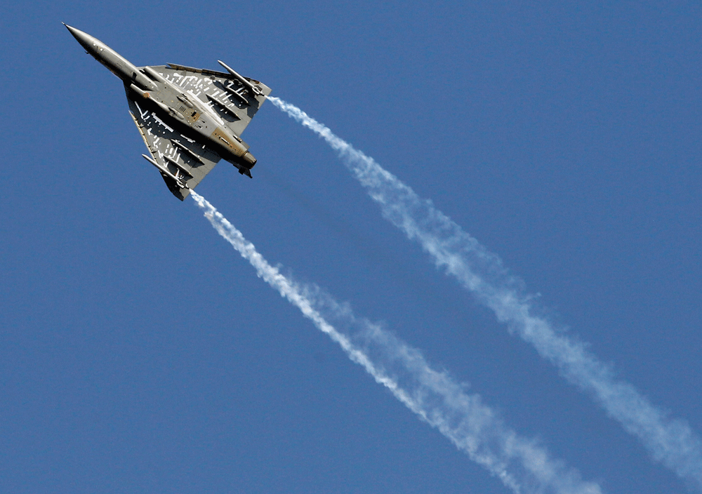 The first two Tejas in the 45 squadron are having the configuration approved at the stage of Initial Operation Clearance (IOC), granted in December 2013.