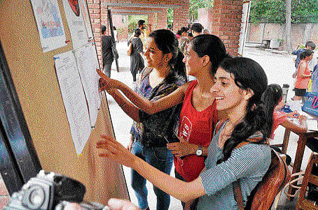 With students now having a clearer idea on which courses to pick, there was more rush on the campus on Friday than on the first day of DU admissions. File