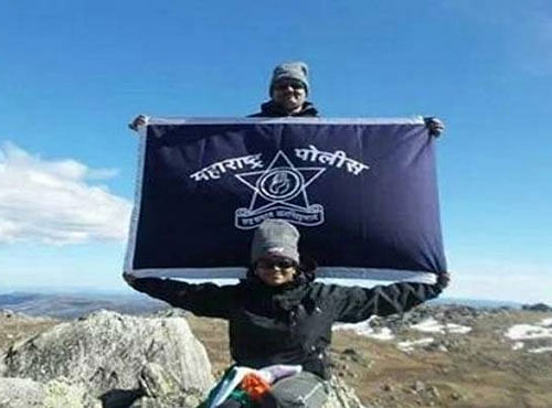 Tarakeshwari and Dinesh Rathod, who are serving as constables in Pune Police, had claimed on June 5 that they became the first Indian couple to scale the Everest on May 23. image courtesy: Facebook