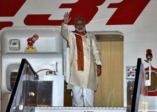 Prime Minister Narendra Modi leaves for his 4-nation tour of African countries. Photo: @MEAIndia