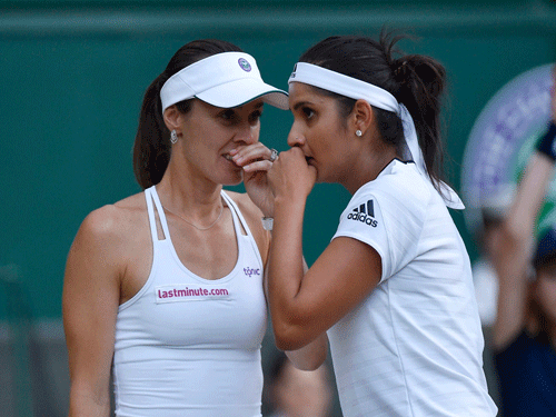 Mirza and Hingis were guilty of not winning too many points on first serve and also made a lot of unforced errors to make life difficult for themselves. FIle photo