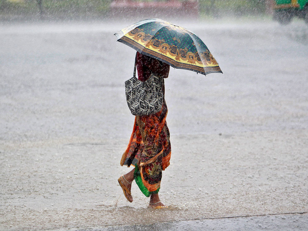 Rains receded in several parts of the state while there were reports of moderate rains in Shivamogga and Kodagu districts. PTI photo for representation only