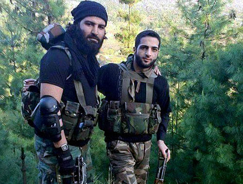 File Photo of most wanted Hizbul Mujahideen militant commander Burhan Wani (R), who was killed during an encounter at Kokarnag area of Anantnag District of South Kashmir on Friday. PTI Photo